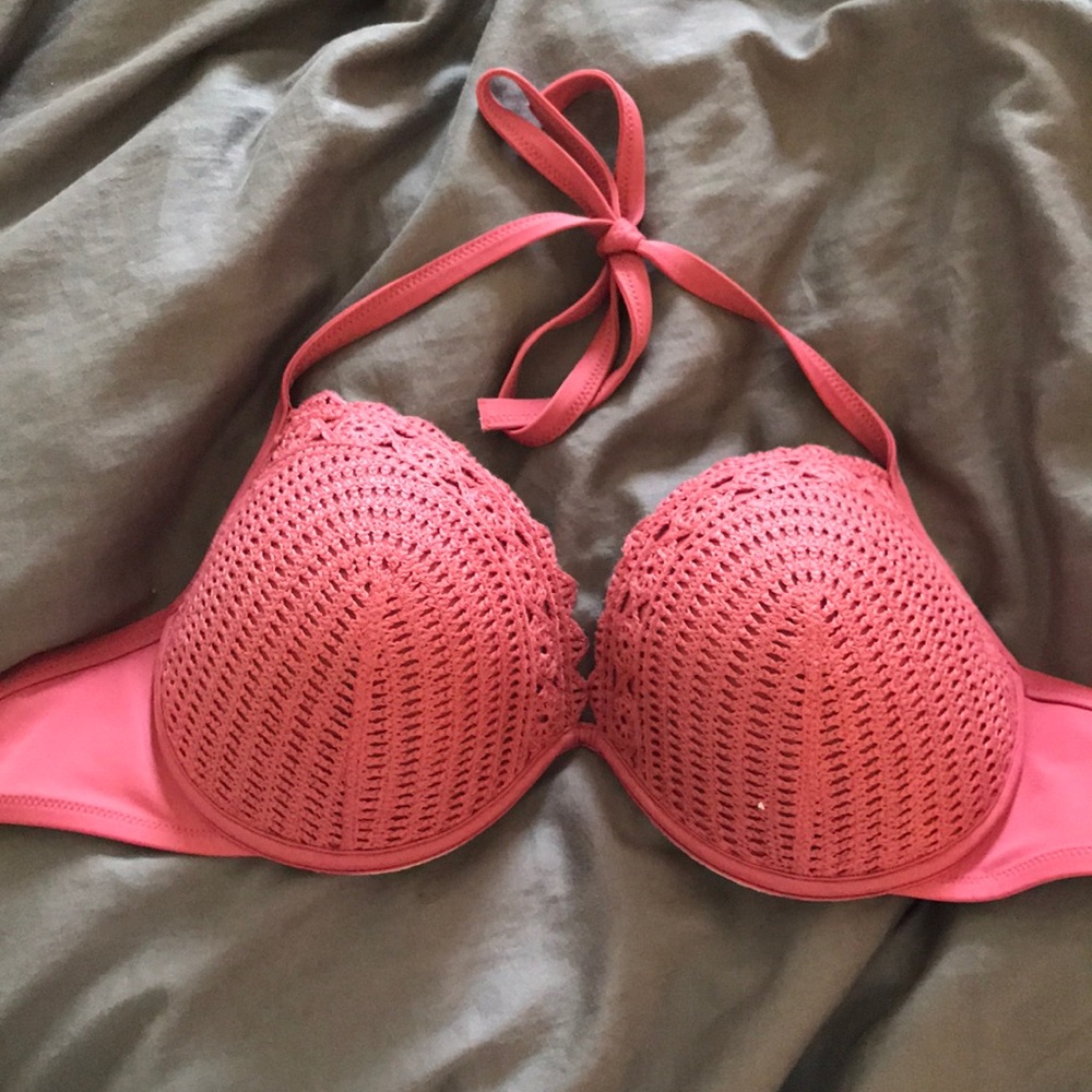 Pink Crocheted bikini top